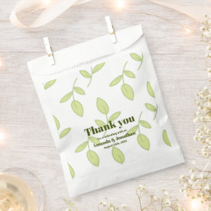 Moderne Olive Green Boho Gastgeschenk Hochzeit Bag Geschenktütchen