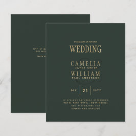 Moderne OLIVE Green Gold Hochzeit