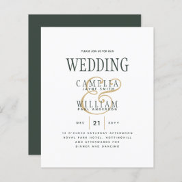 Moderne OLIVE Green Gold Hochzeit