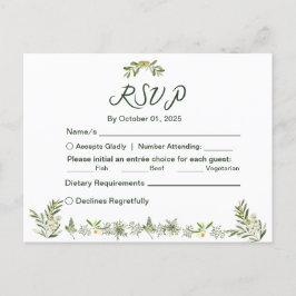 Moderne Olive Green UAWG Einladung Postkarte