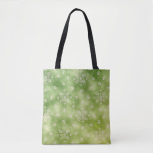Moderne olivgrüne ethnische Doodle-Blumen-Tasche