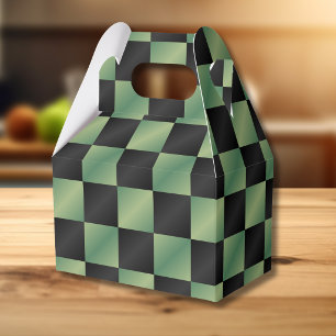 Moderne olivgrüne schwarze Gradienten-Karu  Geschenkschachtel