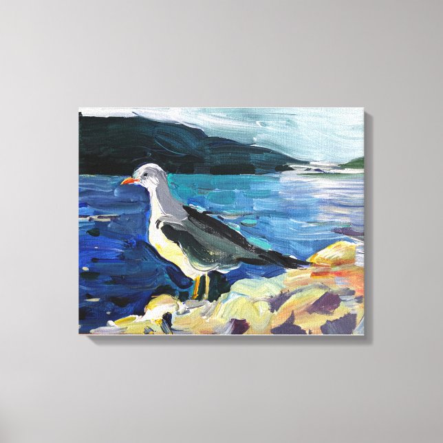 Moderne Ölmalereien in Bergen und Blumen Leinwanddruck (Vorderseite)