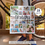 Moderne Oma 21 FotoCollage - benutzerdefinierte Fa<br><div class="desc">Moderne Oma 21 Foto Collage Custom Color Tote Bag. Erstellen Sie für GRANDMA eine Collage-Tasche, um ihren Enkelkindern diese leicht hochzuladende Collage-Vorlage mit 21 Fotos in verschiedenen Formen und Größen und einer modernen, lustigen Typografie für den Titel in Ihrer Farbauswahl für Titel und Hintergrund vorzuführen (verändern Sie auch die Hintergrundfarbe...</div>