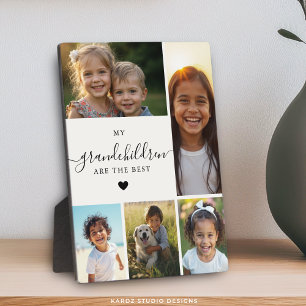 Moderne Oma Enkelkinder Foto-Collage  Fotoplatte