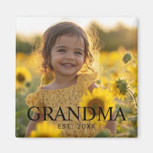 Moderne Oma-Foto Magnet