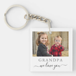 Moderne Oma und Opa Wir lieben dich Enkelkinder Fo Schlüsselanhänger