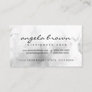 Moderne Ombre Schwarz-Weiß Wasserfarbe Visitenkarte