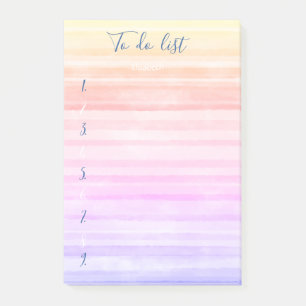 Moderne Ombre-Wasserfarben gestreifte To-Do-Liste Post-it Klebezettel