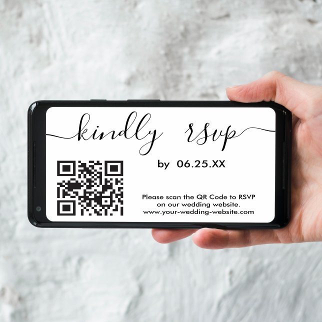 Moderne Online-Hochzeits-RSVP-Website mit QR-Code Karte (Von Creator hochgeladen)