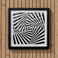 Moderne optische Illusion Wand Schwarz-Weiß-Techni