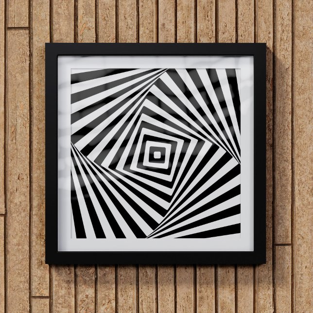 Moderne optische Illusion Wand Schwarz-Weiß-Techni Poster (Von Creator hochgeladen)