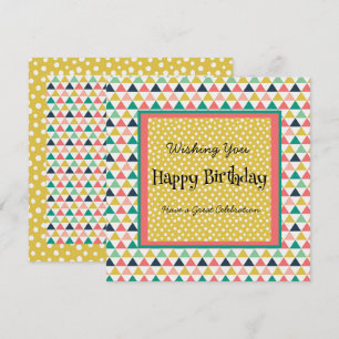 Moderne Orange Aquamarin geometrische Goldpunkte z