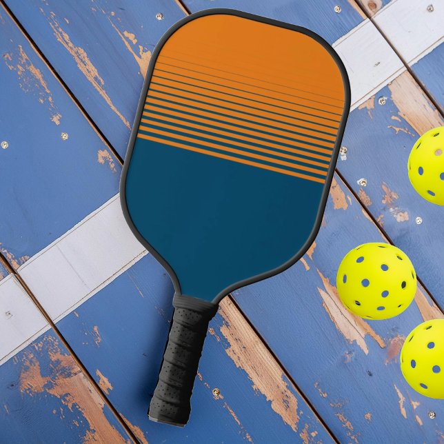 Moderne Orange Blue Sports Fade Pickleball Schläger (Von Creator hochgeladen)