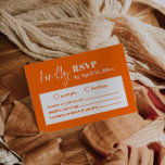 Moderne Orange Bold Wedding RSVP Enclosure Card Begleitkarte<br><div class="desc">Eine kühn-moderne Hochzeitskarte mit einem schönen kalligraphischen Schriftart und einem heißen rosa Hintergrund. Alle Farben können bearbeitet werden. // Für passende Designs, suchen Sie "FALLON" in der Sincerely By Nicole Zazzle Store. * Wenn Ihnen dieses Design gefällt, Sie es aber nicht für etwas finden, das Sie suchen, wenden Sie sich...</div>