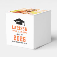 Moderne Orange Foto Custom Graduation Party