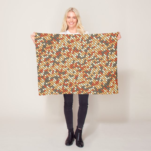 Moderne orange Punkte Fleecedecke (Beispiel)