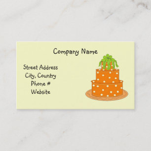 Moderne Orange-Punkte-Torte-Design Visitenkarte