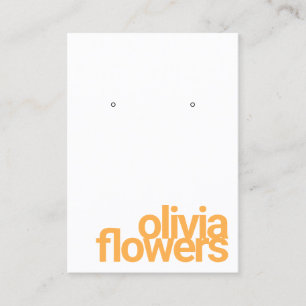 Moderne Orange Schriftart Business Card Visitenkarte