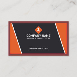 Moderne Orange-Schwarze professionelle Vorlage Visitenkarte