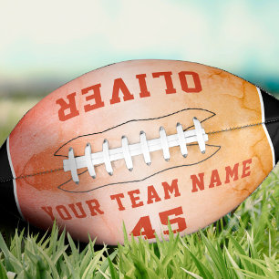 Moderne Orange Spieler Name Nummer Team Football