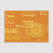 Moderne orange Typografie-Frucht-Scheibe