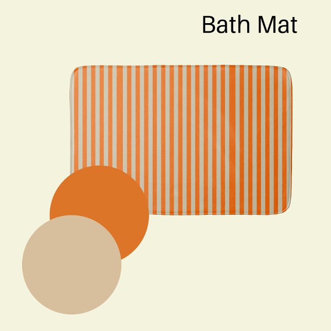 Moderne, orange und beige gestreift badematte (Von Creator hochgeladen)