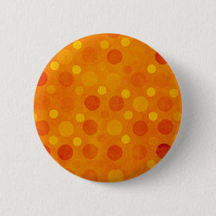 Moderne orange und gelbe Tupfen Button