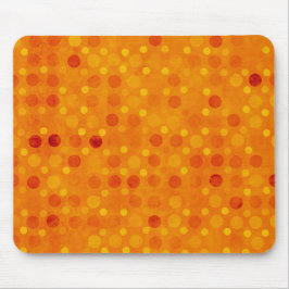 Moderne orange und gelbe Tupfen Mousepad