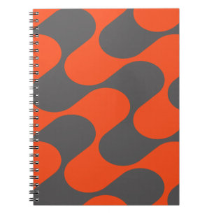 Moderne orange und graue abstrakte geometrische St Notizblock