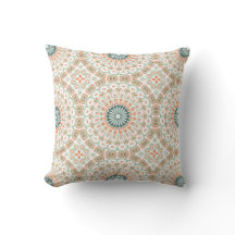 Moderne Orange und Grüne Mandala-Muster