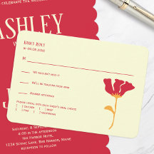 Moderne Orange und Rote Hochzeit