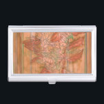 Moderne orangefarbene Blütendrucke auf gestreiftem Visitenkarten Etui<br><div class="desc">Dieses moderne orangefarbene Blumenbild aus Jennifer Goldberger ist eine originelle Kreation und liegt auf einem abgeschnittenen Hintergrund. Die Blume passen fast zum Hintergrund. Lass es passt sich der Erholung deiner Zuhause an,  indem du es heute kaufst!</div>