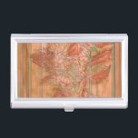 Moderne orangefarbene Blütendrucke auf gestreiftem Visitenkarten Etui<br><div class="desc">Dieses moderne orangefarbene Blumenbild aus Jennifer Goldberger ist eine originelle Kreation und liegt auf einem abgeschnittenen Hintergrund. Die Blume passen fast zum Hintergrund. Lass es passt sich der Erholung deiner Zuhause an,  indem du es heute kaufst!</div>