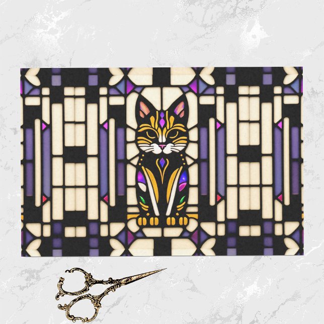 Moderne Orangefarbene Katze - Illustration Seidenpapier (Von Creator hochgeladen)