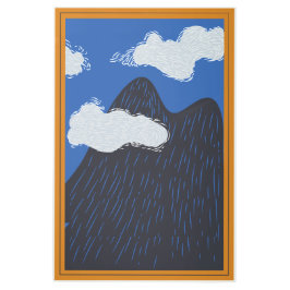 Moderne orangefarbene marinebräunliche abstrakte