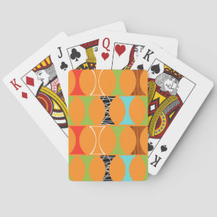 Moderne Orangefarbene Patternkarten aus dem Mittel Spielkarten