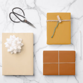 Moderne orangefarbene, robuste Papierfolien Geschenkpapier Set