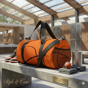 Moderne orangefarbene Sporttasche – einzigartiger Duffle Bag