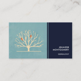 Moderne orangefarbene Vögel in einer großflächigen Visitenkarte