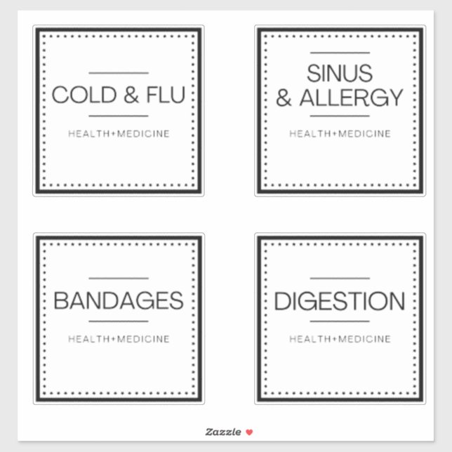 Moderne Organisationssiegel für Bad Aufkleber (Blatt)