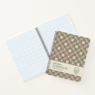 Moderne organische botanische geometrische Notizbu Notizbuch