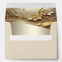 Moderne Ornamentale Goldene Blumige mit Perlen Ums