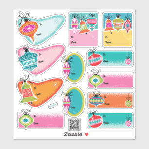 Moderne Ornamente aus dem Mittelalter Weihnachtsge Aufkleber