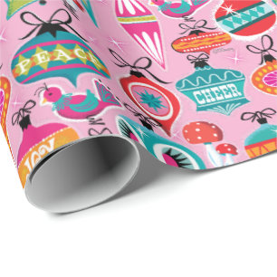 Moderne Ornamente des Mittelalters Weihnachten Ros Geschenkpapier