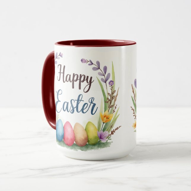 Moderne Ostereier Schöne Sammlung Tasse (Vorderseite Links)