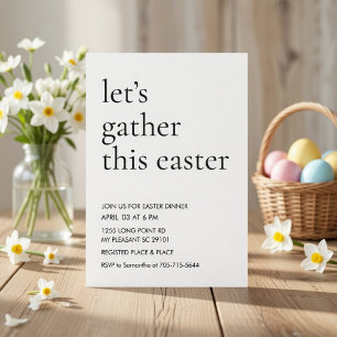 Moderne Osteressen Lass uns dieses Ostern zusammen Einladung