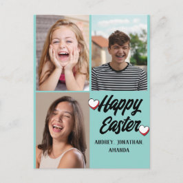 Moderne Osterfeier, 3-Foto-Kollektion Feiertagspostkarte