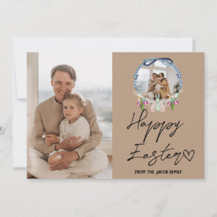 Moderne Osterfeier, Foto-Collage Feiertagskarte