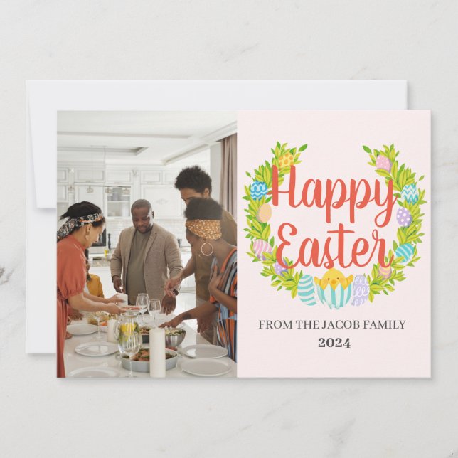 Moderne Osterfeier, Foto-Collage Feiertagskarte (Vorderseite)